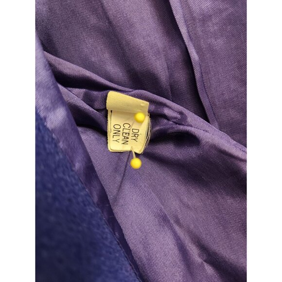 Vintage Royal Blue Union Made Wool Coat Size 9 Double-Breasted USA Made - Picture 4 of 13